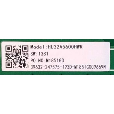 MAIN PARA SMART TV HISENSE (1366 PX * 768 PX) CON LCD HD / NUMERO DE PARTE 247575 / RSAG7.820.9091/ROH / M1851G0 / M1851G009669N / 39632 / 1381 / 193D / MODELO 32H4030F HU32A5600HWR - Imagen 3